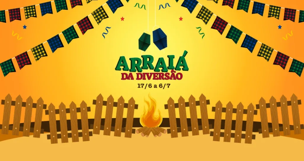 Banner do evento Arraiá da Diversão