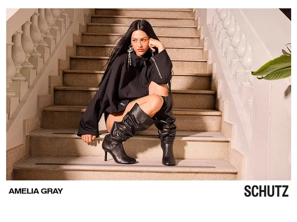 Estrelada por Amelia Gray no Rio de Janeiro Schutz lança coleção de Fall 25