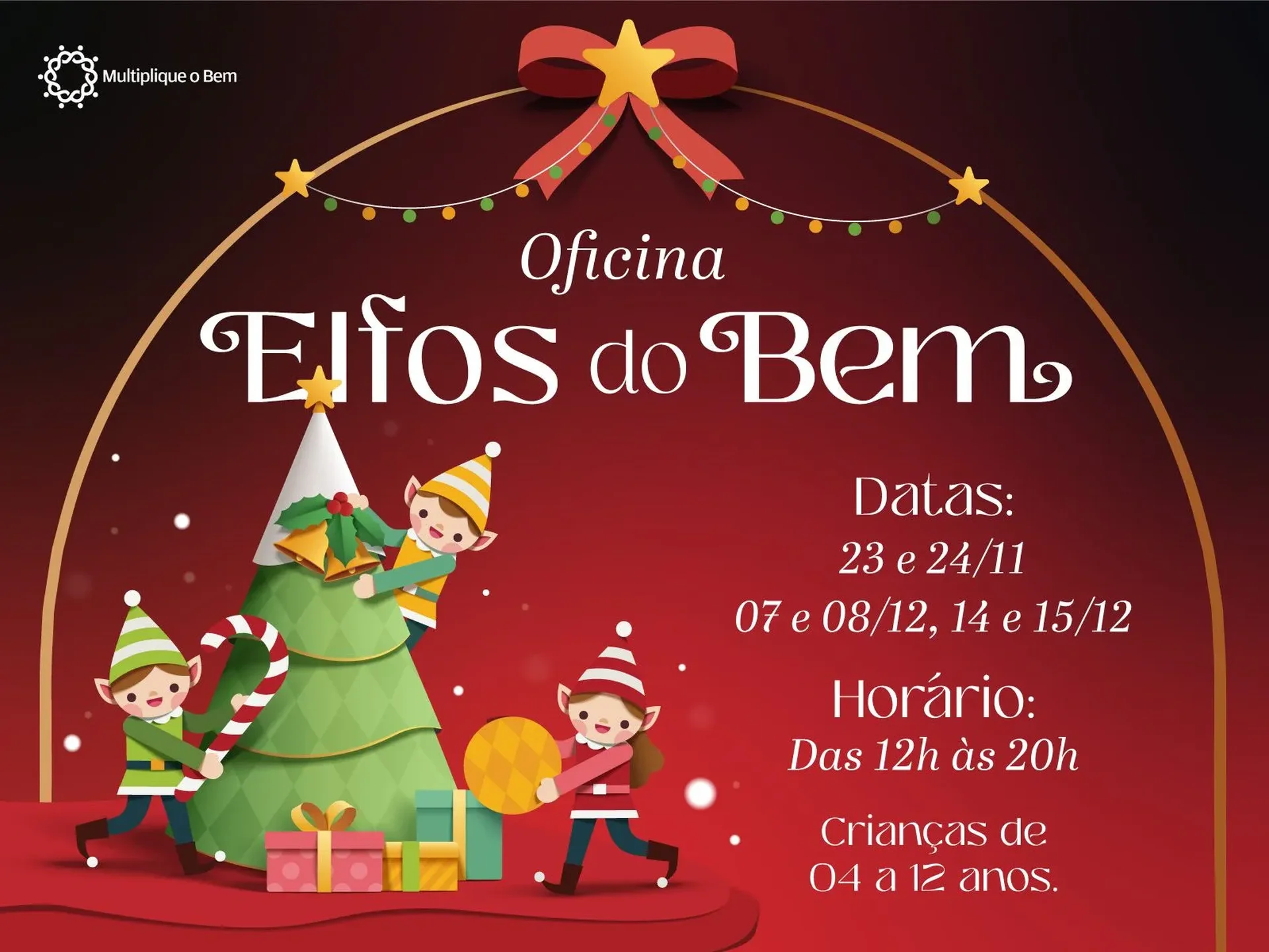 Banner do evento Elfos do Bem