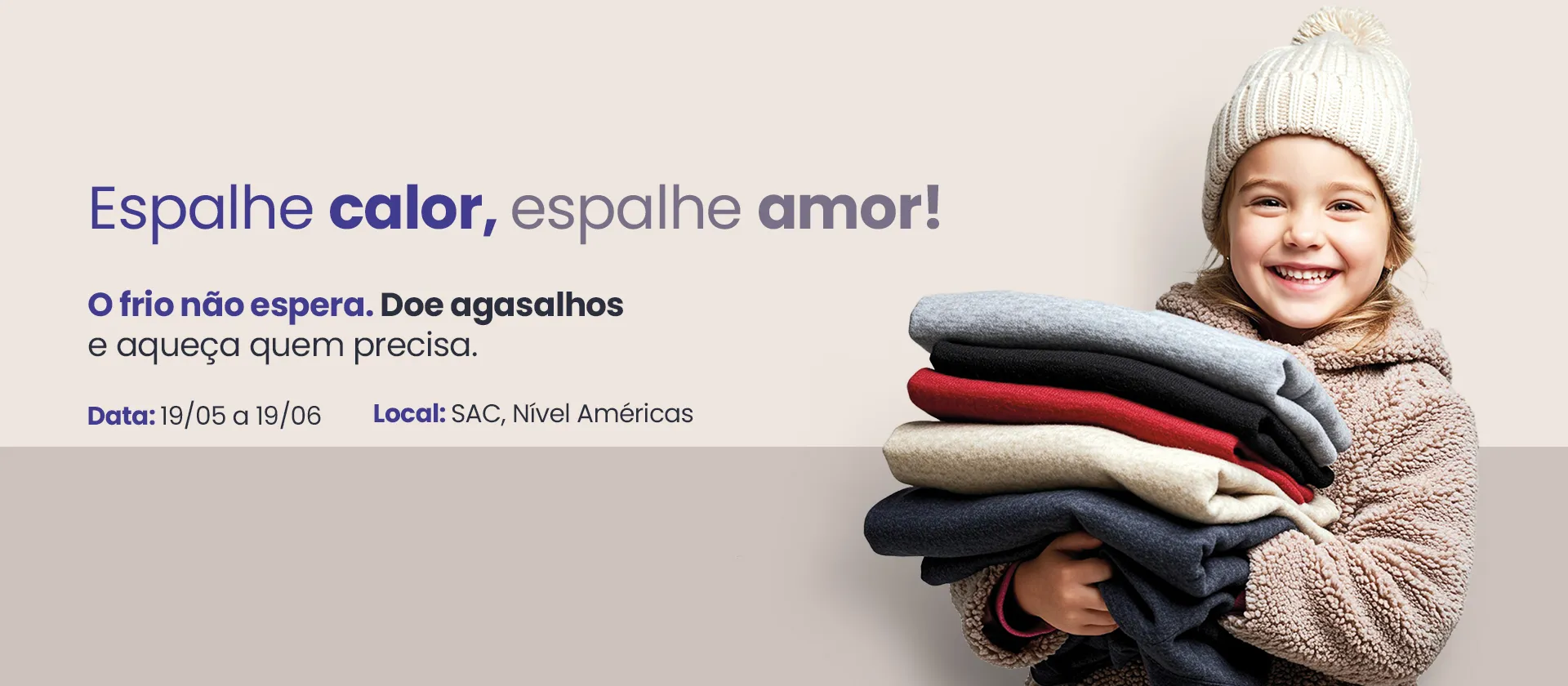 Banner do evento Campanha do Agasalho