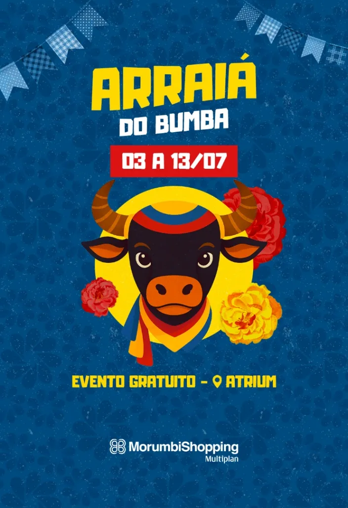 Banner do evento Arraiá do Bumba